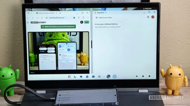Google et la continuité de bureau sur Android : découvrez les premières images du bureau élargi similaire à Samsung DeX 1 Google et la continuité de bureau dans Android : voici les premières images du bureau étendu natif, très similaire à Samsung DeX