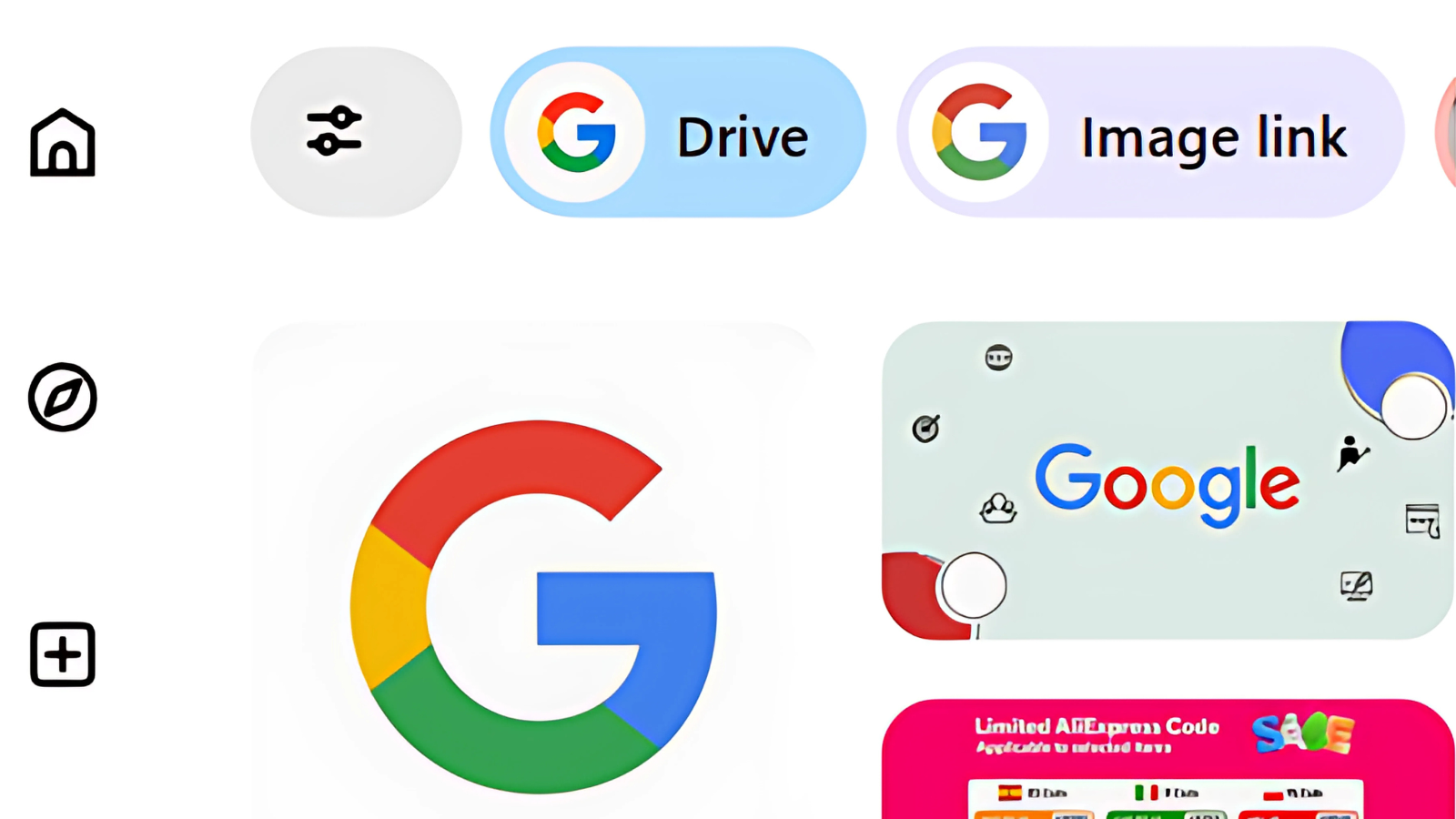 Google lance un nouvel onglet au style Pinterest sur tous les mobiles, que ce soit un Samsung, un Xiaomi ou un iPhone 2 Pinterest avec logos de Google