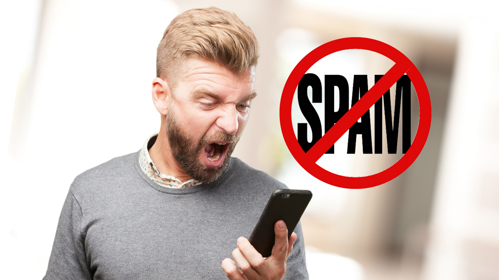 Le truc pour éviter les appels de SPAM sur Android qui me sauve de plus de contrariétés 4 homme mécontent spam