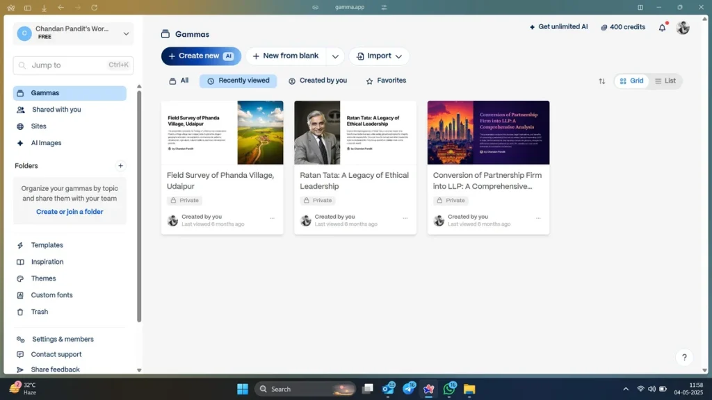 Les 5 Meilleurs Outils d'IA pour Créer des Présentations Impactantes 2 Gamma AI Presentation Maker