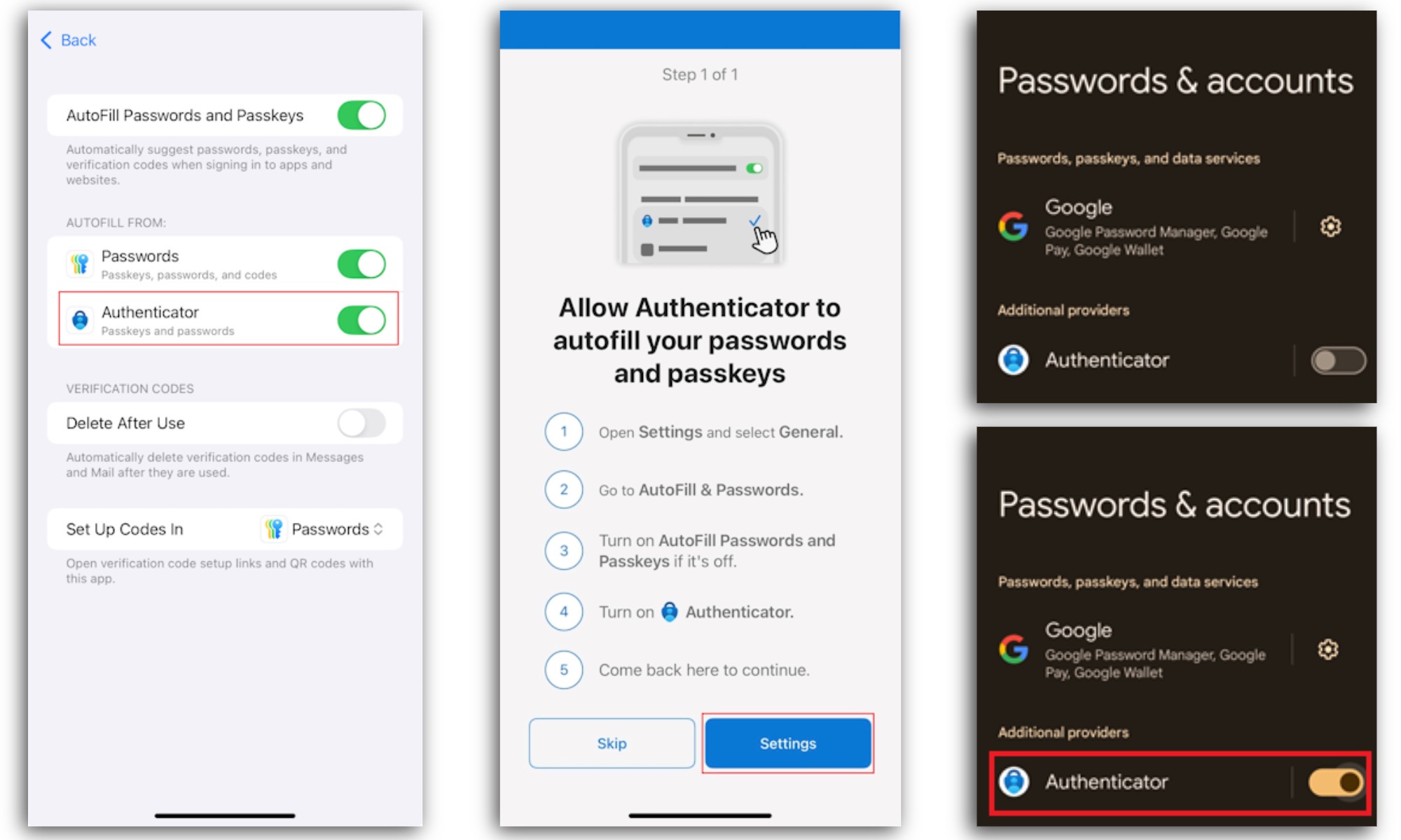 Les comptes Microsoft vous inciteront à abandonner les mots de passe au profit d'une clé de sécurité 3 Activation de l'accès aux clés numériques dans l'application Authenticator.