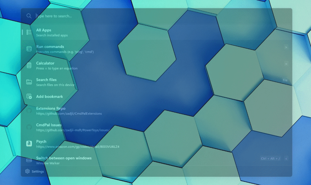 Palette de Commandes : la nouvelle manière de lancer des applications, rechercher des fichiers et bien plus sur Windows 3 Command Palette Windows apps lancer Microsoft