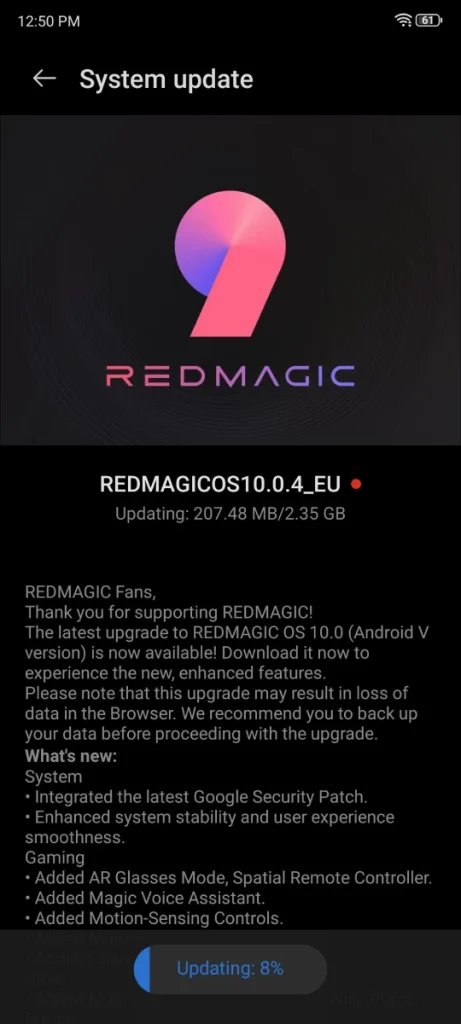 RedMagic OS 10 (Android 15) disponible dès maintenant pour le Red Magic 9 Pro 2 Mise à jour Android 15 pour Red Magic 9 Pro