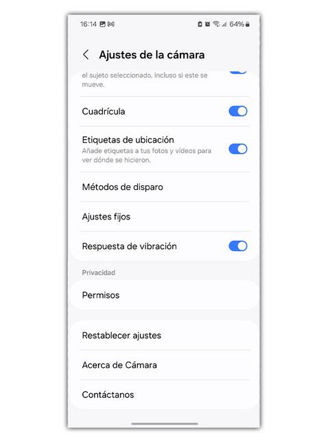 Solutions aux problèmes de caméra sur les mobiles Samsung 2 réinitialiser les paramètres de l'appareil photo samsung