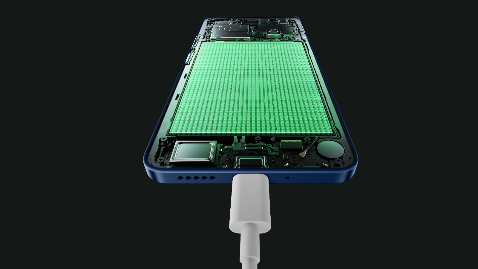 Redmi 14C vue de batterie et châssis intérieur