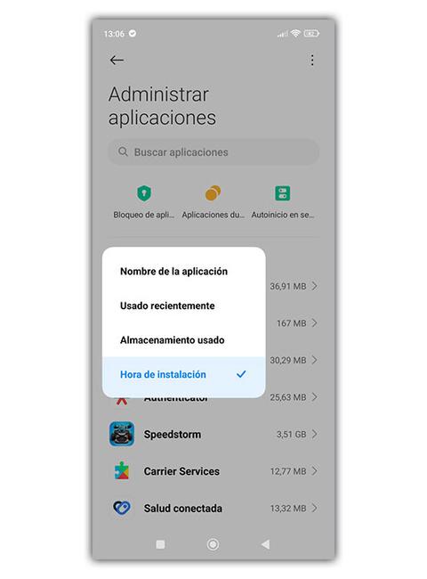 gestionar apps
