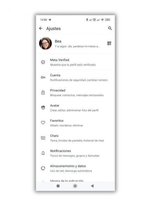 ajustes privacidad whatsapp