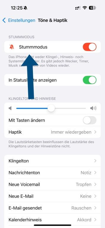 Désactiver le mode silencieux iPhone