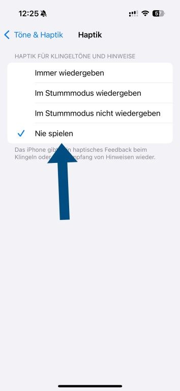 Désactiver la vibration iPhone