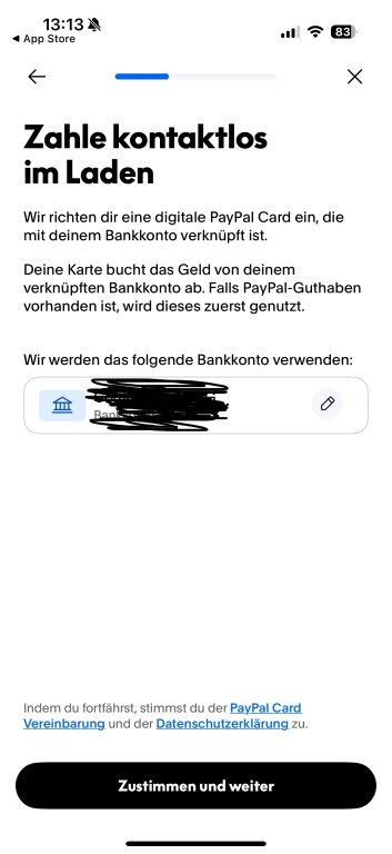 Bankkonto bereits eingerichtet
