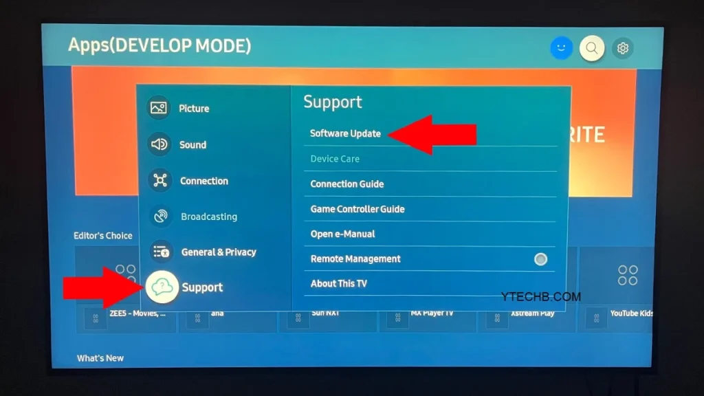 Comment résoudre définitivement l'erreur "Le Hub Smart est en cours de mise à jour" sur votre TV Samsung 9 Comment mettre à jour le logiciel du téléviseur Samsung