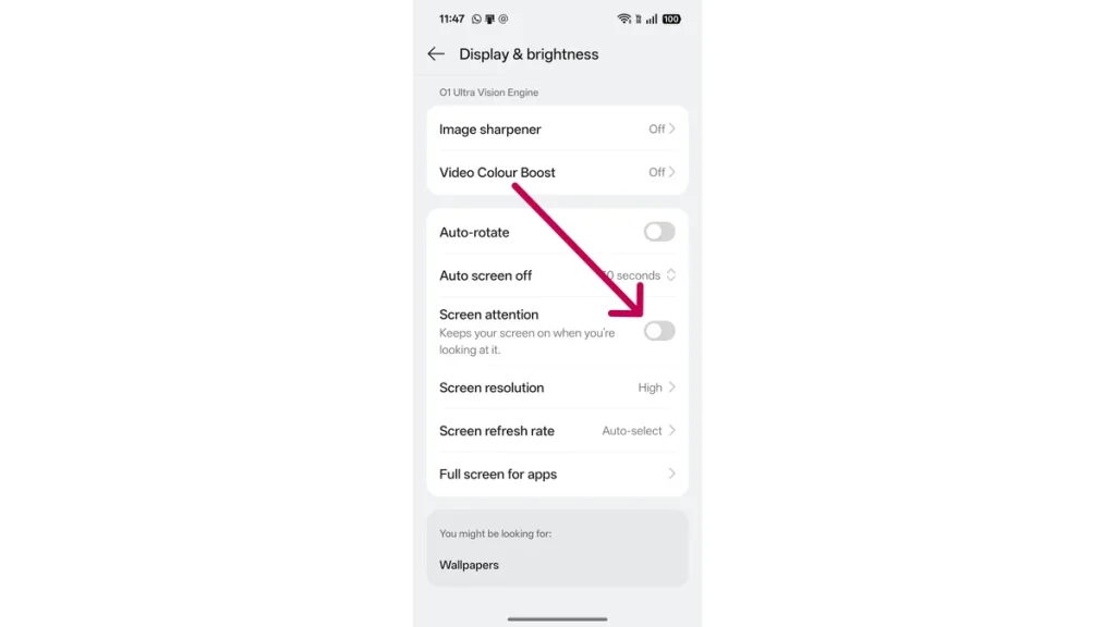 OnePlus 13s screen attention