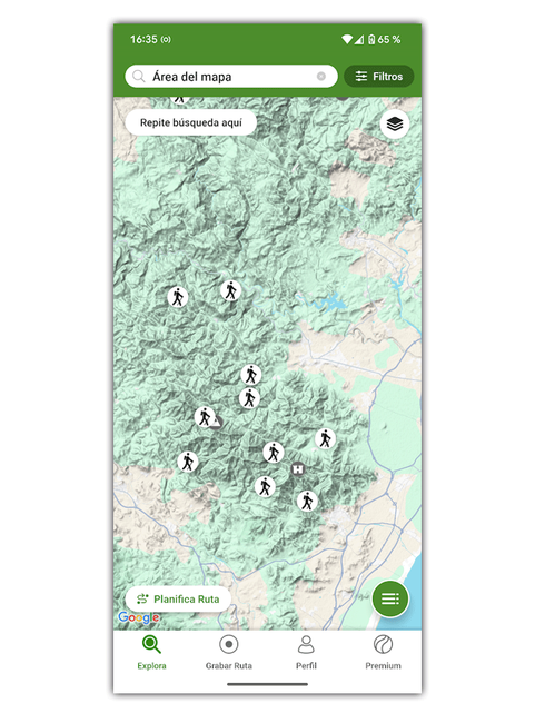 Trouver des itinéraires de randonnée avec Google Maps, Outdooractive et Wikiloc 4 busqueda rutas de senderismo con app wikiloc