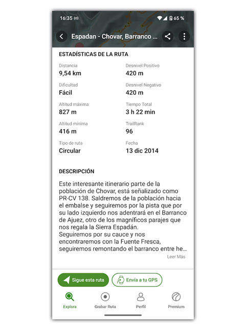 Trouver des itinéraires de randonnée avec Google Maps, Outdooractive et Wikiloc 5 detalles rutas de senderismo con app wikiloc