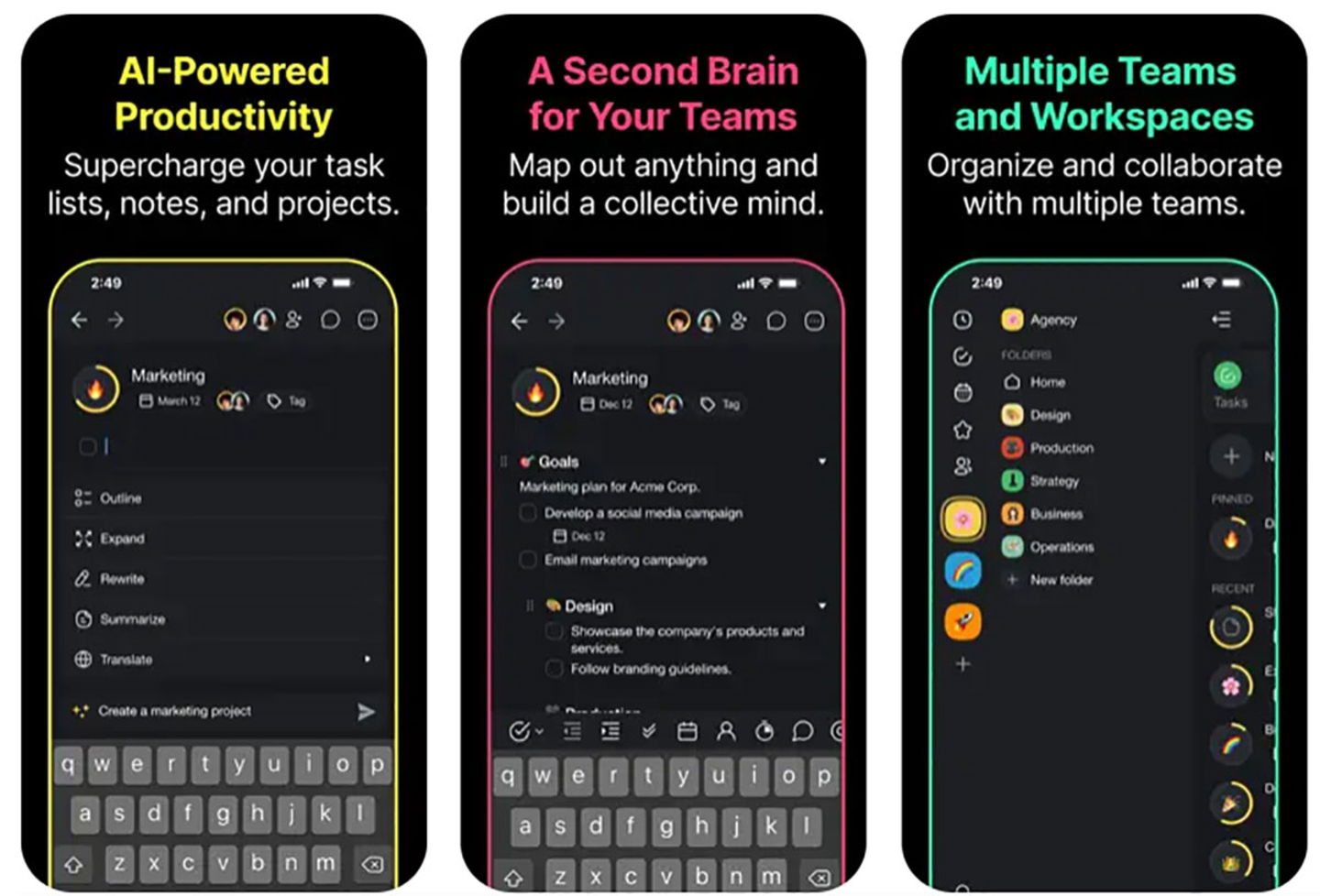 Taskade pour iPhone