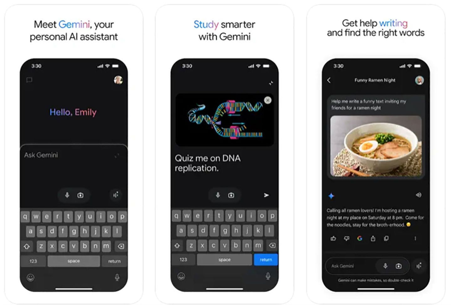 Google confirme ses projets pour les prochaines générations de Pixel, abandonne tablettes et anneaux intelligents 4 Google Gemini pour iPhone