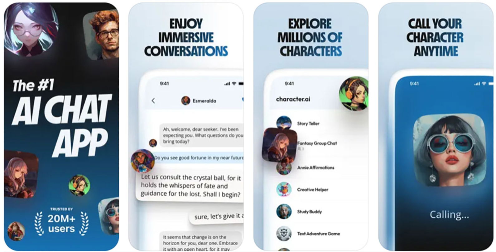 Character AI pour iPhone