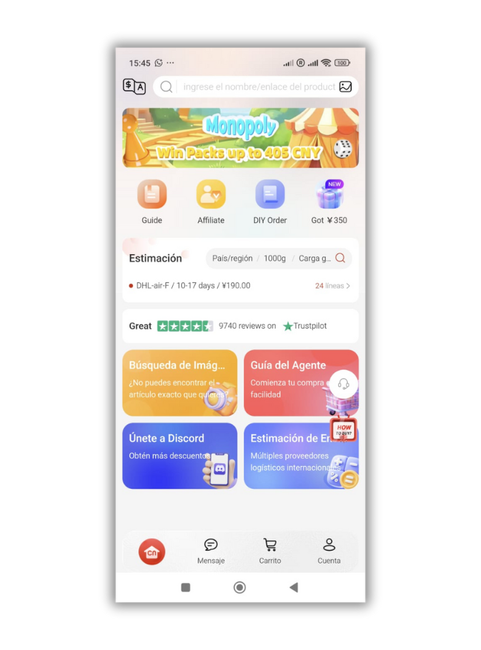 CNFans : la nouvelle alternative sécurisée à PandaBuy 2 page principale app CNFans