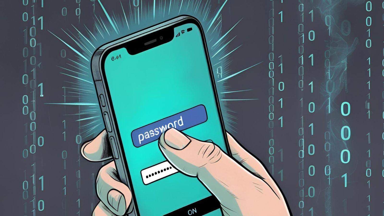 Découvrez si vous avez été piraté dans l'une des plus grandes fuites de mots de passe de l'histoire 2 Contraseña oculta de móvil con letras de Matrix