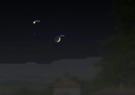 Simulation de la conjonction astrale entre la Lune et Mars de dimanche 29 juin. Crédit : Stellarium
