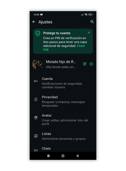 Ce truc de WhatsApp garantit votre vie privée 3 Capture des paramètres de WhatsApp