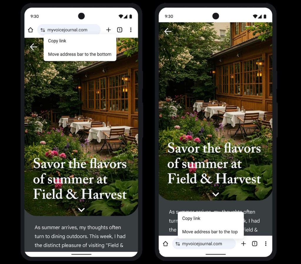 Google apporte une transformation au Chrome sur Android, et tout le monde va l'utiliser autrement 2 Chrome Android Google barre adresse