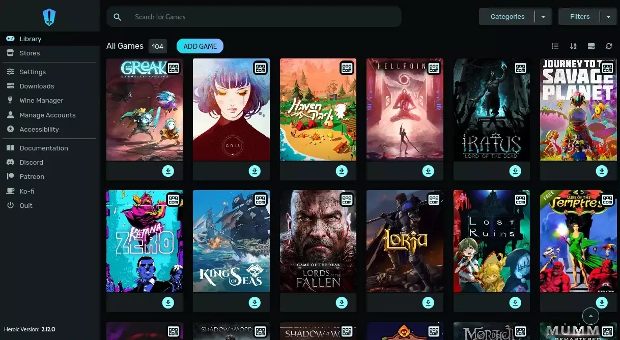 Le lanceur Heroic Games permet de jouer à des jeux Windows sur Linux et macOS ! 2 Le lanceur Heroic Games permet de jouer a des