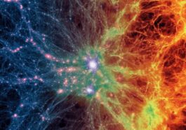 Illustrazione dei filamenti di gas intergalattico dove si nasconderebbe la materia "mancante" / Credit: Illustris Collaboration/Illustris Simulation