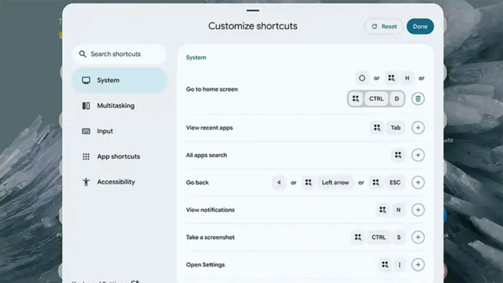 Système à votre mesure ! Android 16 vous permettra de créer des raccourcis clavier personnalisés 3 Android 16 atalhos teclado Google