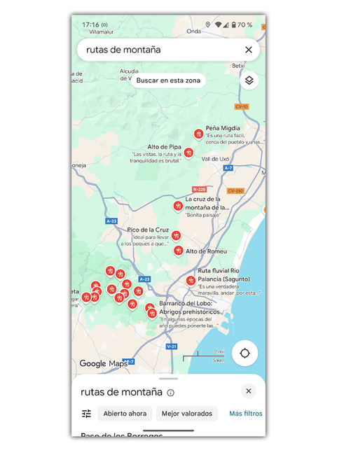 Trouver des itinéraires de randonnée avec Google Maps, Outdooractive et Wikiloc 2 fotos rutas de montaña google maps