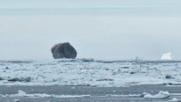 Un iceberg noir rarissime découvert au large des côtes canadiennes : comment s'est-il formé 4 L'iceberg noir. Crédit : Hallur Antoniussen/Facebook