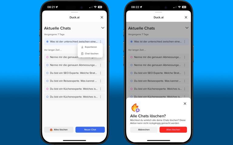 Utilisez ChatGPT de manière anonyme avec DuckDuckGo 2 DDG Chats loeschen optimised.jpg