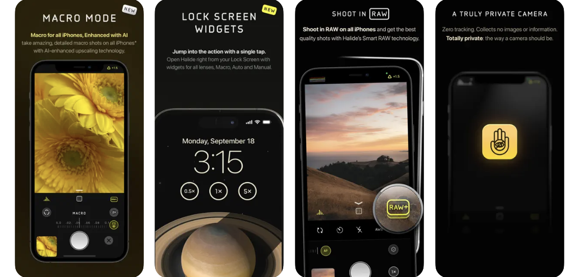 iPhone et GCam : découvrez l'application qui offre des fonctionnalités similaires 2 Captures de Halide Mark II.