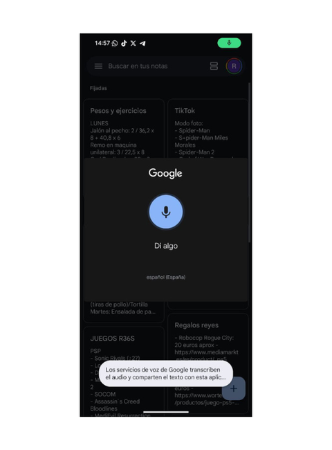 Transcrire des notes vocales avec Keep