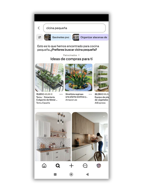 recherche app pinterest