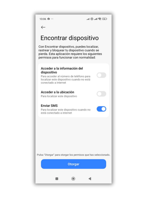 localiser l'appareil en envoyant un SMS