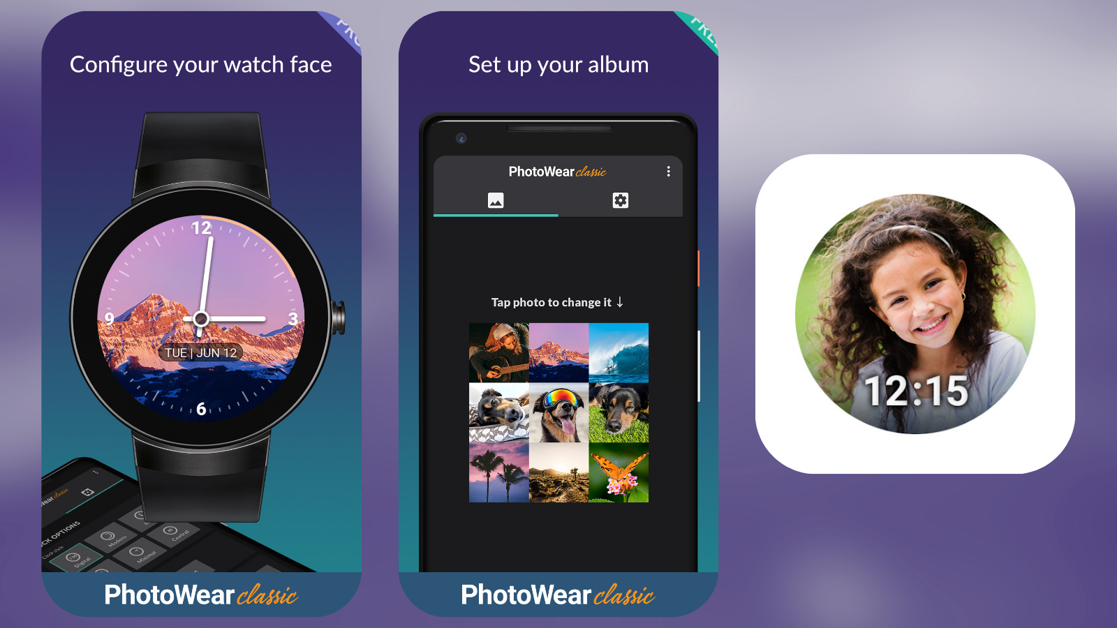 Si vous avez une Samsung Galaxy Watch, vous devriez essayer ces applications pour la personnaliser 3 PhotoWear Classic application pour cadrans