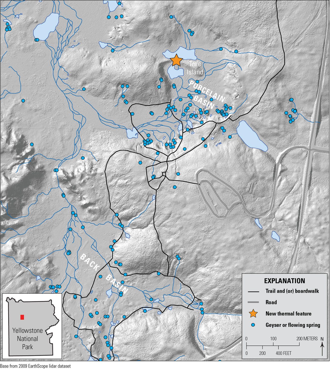 Un nouveau cratère a émergé à Yellowstone dans des circonstances mystérieuses : un avertissement pour les visiteurs 3 La position de la mare hydrothermale. Crédit : USGS