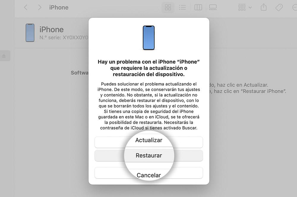Votre iPhone s'éteint ou redémarre tout seul ? Voici comment le réparer 7 Restaurer l’iPhone avec un ordinateur