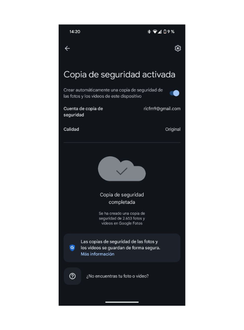 Google Photos dispose d'un bouton qui résout les problèmes de mémoire sur le mobile 4 Capture d'écran de Google Photos