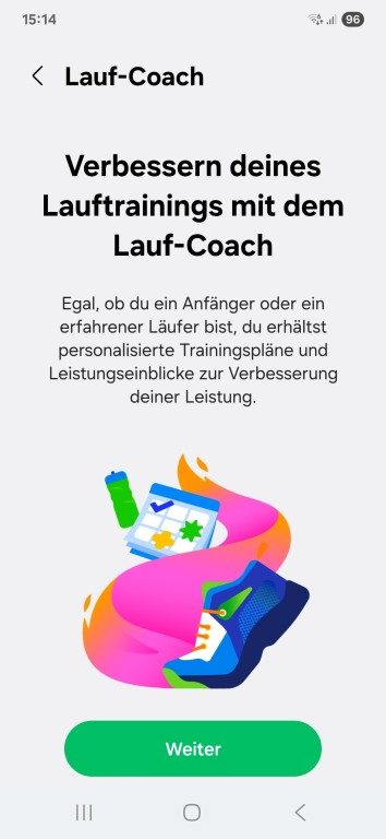 Samsung Galaxy Watch8 vs. Galaxy Watch7 : Un saut décisif vers l'avenir ? 15 Le coach de course sera également accessible sur d'anciennes Smartwatches de Samsung. (Capture d'écran)