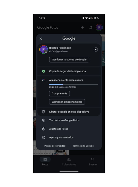 Google Photos dispose d'un bouton qui résout les problèmes de mémoire sur le mobile 1 Capture d'écran de Google Photos
