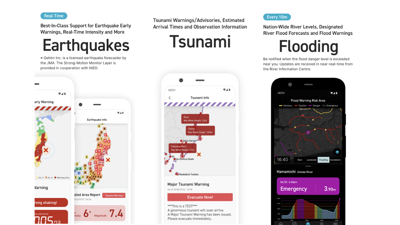 L'application pour suivre le tsunami du Pacifique en temps réel 2 Capturas de NERV Disaster Prevention