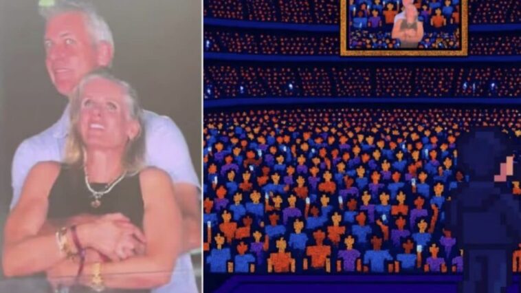 Le couple surpris par la caméra des bisous au concert de Coldplay est devenu un jeu vidéo 1 Le couple surpris par la caméra des bisous au concert de Coldplay est devenu un jeu vidéo