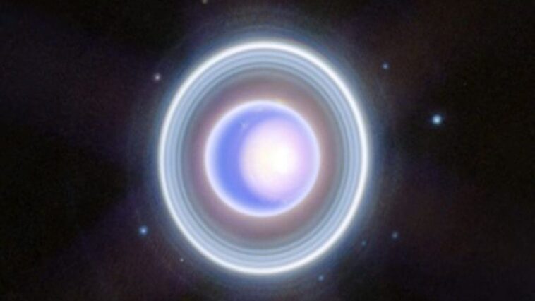 Uranus, plus chaud que prévu : une nouvelle étude éclaire le mystère du géant glacé 1 Urano vu par le télescope spatial James Webb / Crédit : NASA