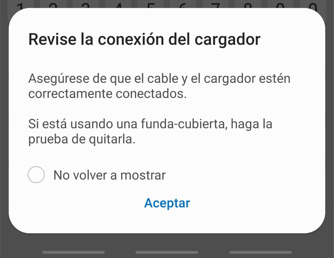 Vérifiez la connexion du chargeur. Que signifie cet avis mystérieux des smartphones Samsung 2 fallo samsung revise conexión cargador