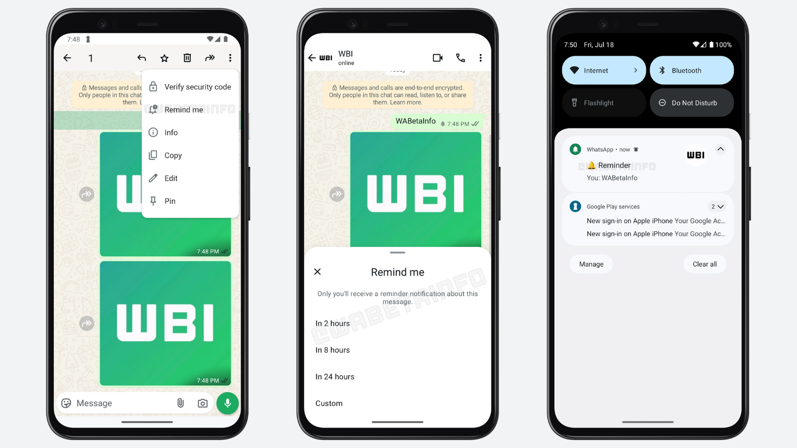 WhatsApp teste une nouvelle fonction pour les distraits 2 rappels messages importants whatsapp android