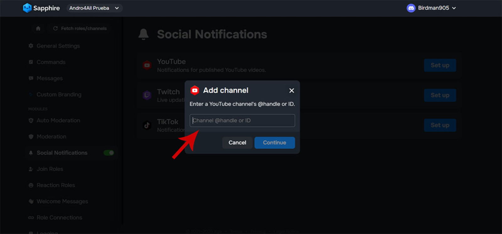 Comment paramétrer des notifications automatiques de réseaux sociaux sur Discord étape par étape 8 Ajouter un compte de réseau social sur Discord