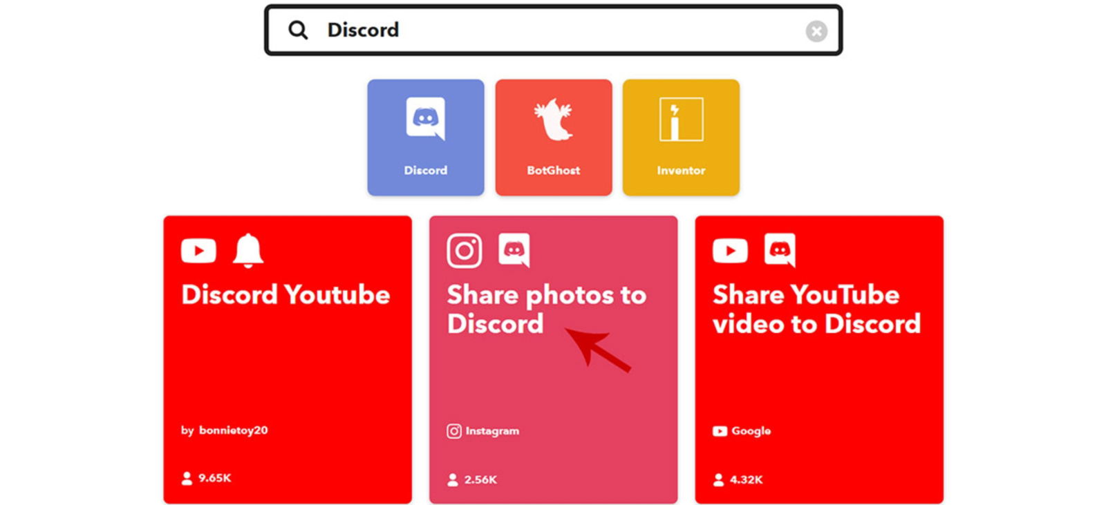Comment paramétrer des notifications automatiques de réseaux sociaux sur Discord étape par étape 15 Choisir Instagram dans IFTTT