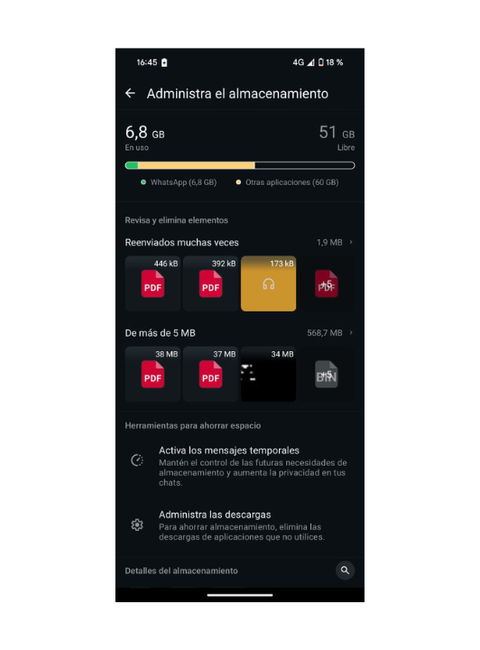 Comment vider la corbeille de WhatsApp pour améliorer le fonctionnement du mobile 3 Pas pour vider la mémoire de WhatsApp